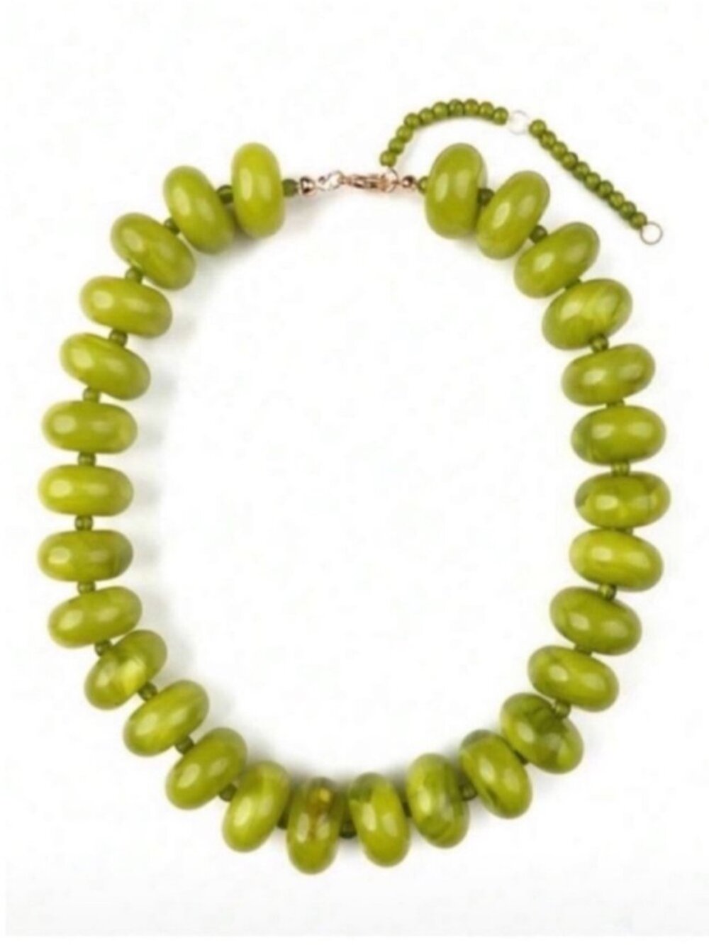 New! Green Marbled Bead Chunky Dopamine Necklace NWOT